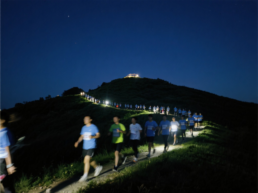 以某次界首星空体育组织的夜间徒步活动为例，这次活动