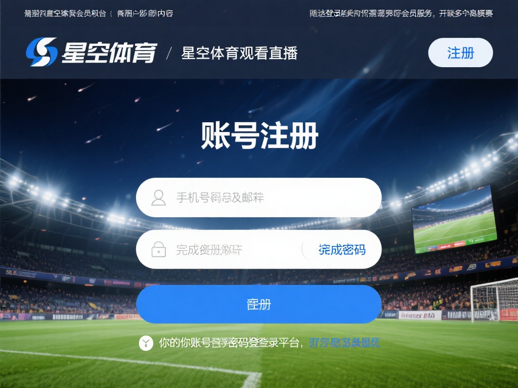 想要在星空体育观看直播，首先需要完成账号注册。打开